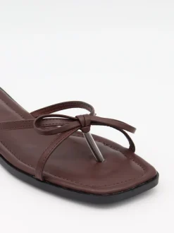 Design By Si Tennalina sandaler med sløjfedetalje - Mørkebrun Hot