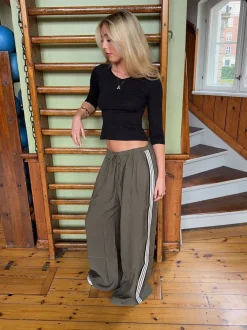 Design By Si Tessy bluse med trekvartærmer - Sort Clearance