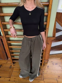 Design By Si Tessy bluse med trekvartærmer - Sort Clearance