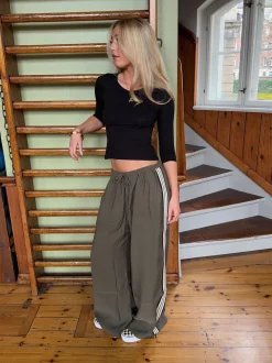 Design By Si Tessy bluse med trekvartærmer - Sort Clearance