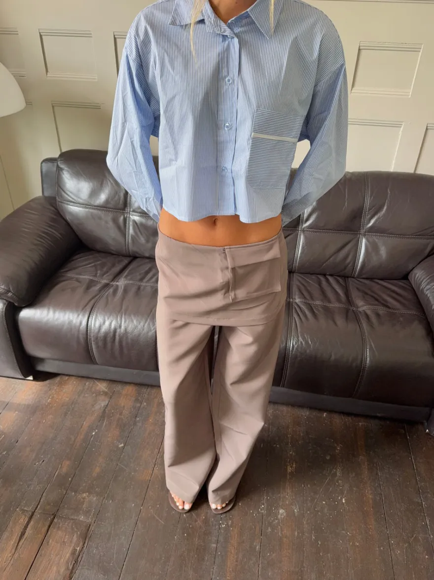 Design By Si Thealine bukser med nederdel - Taupe Discount