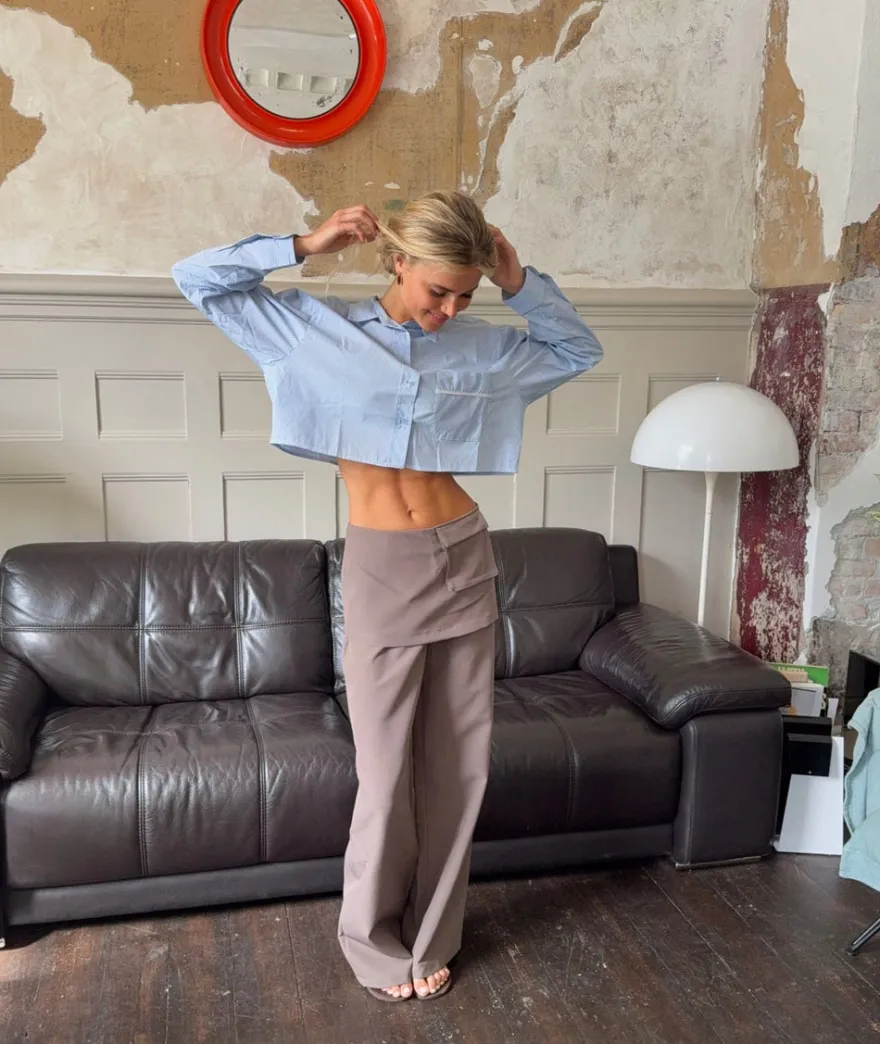 Design By Si Thealine bukser med nederdel - Taupe Discount