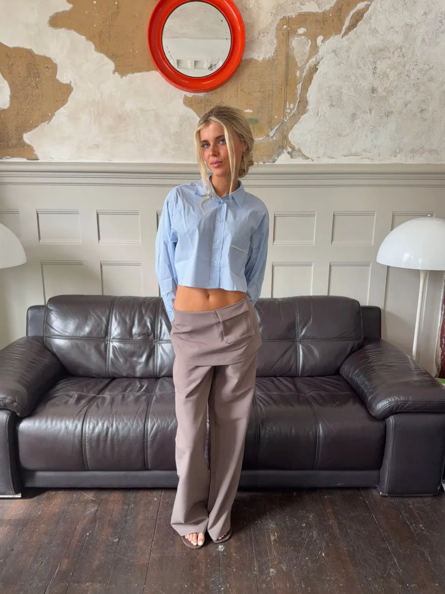 Design By Si Thealine bukser med nederdel - Taupe Discount