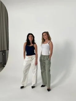 Design By Si Thora løse bukser - Off white Hot