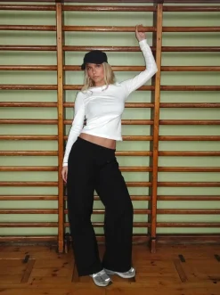 Design By Si Tiff trackpants - Sort Outlet