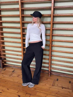 Design By Si Tiff trackpants - Sort Outlet