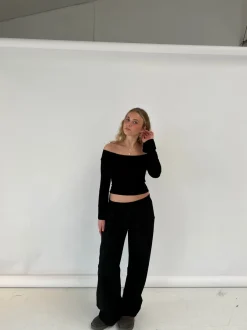 Design By Si Tiff trackpants - Sort Outlet