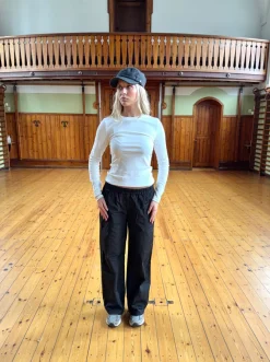 Design By Si Tiff trackpants - Sort Outlet