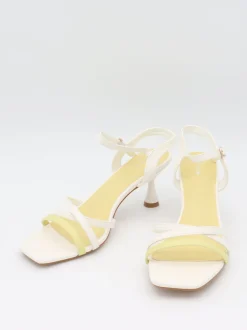Design By Si Tillia hæle - Hvid/gul Outlet