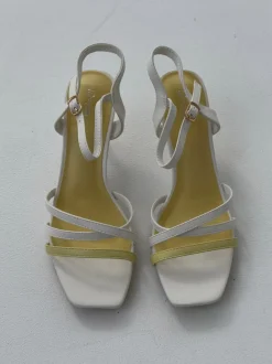 Design By Si Tillia hæle - Hvid/gul Outlet