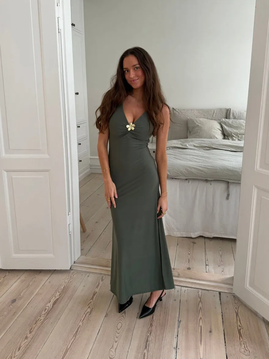 Design By Si Tita maxikjole - Sagegrøn
