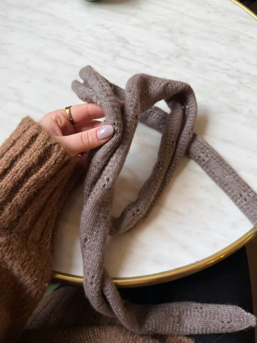Design By Si Tova halstørklæde - Taupe Clearance