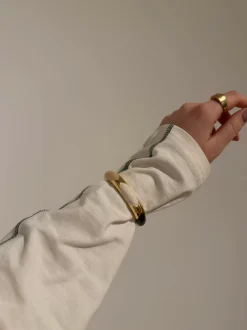 Design By Si Tove armbånd med mønster - Nude/hvid/brun