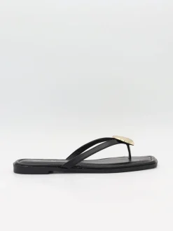 Design By Si Trina sandaler med muslingedetalje - Sort/guld Best