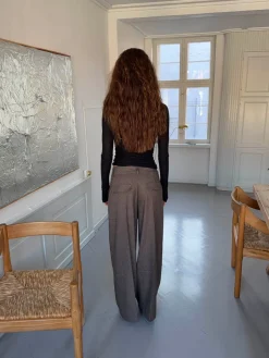 Design By Si Tulle suitbukser med tern - Brun/sort Online