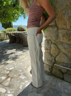 Design By Si Tuva lavtaljede jeans - Hvid New