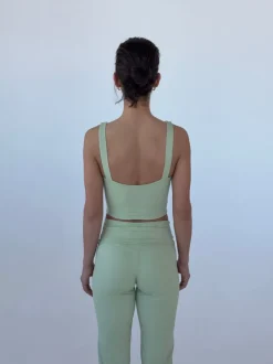 Design By Si Ultimate v-neck top - Matcha Best