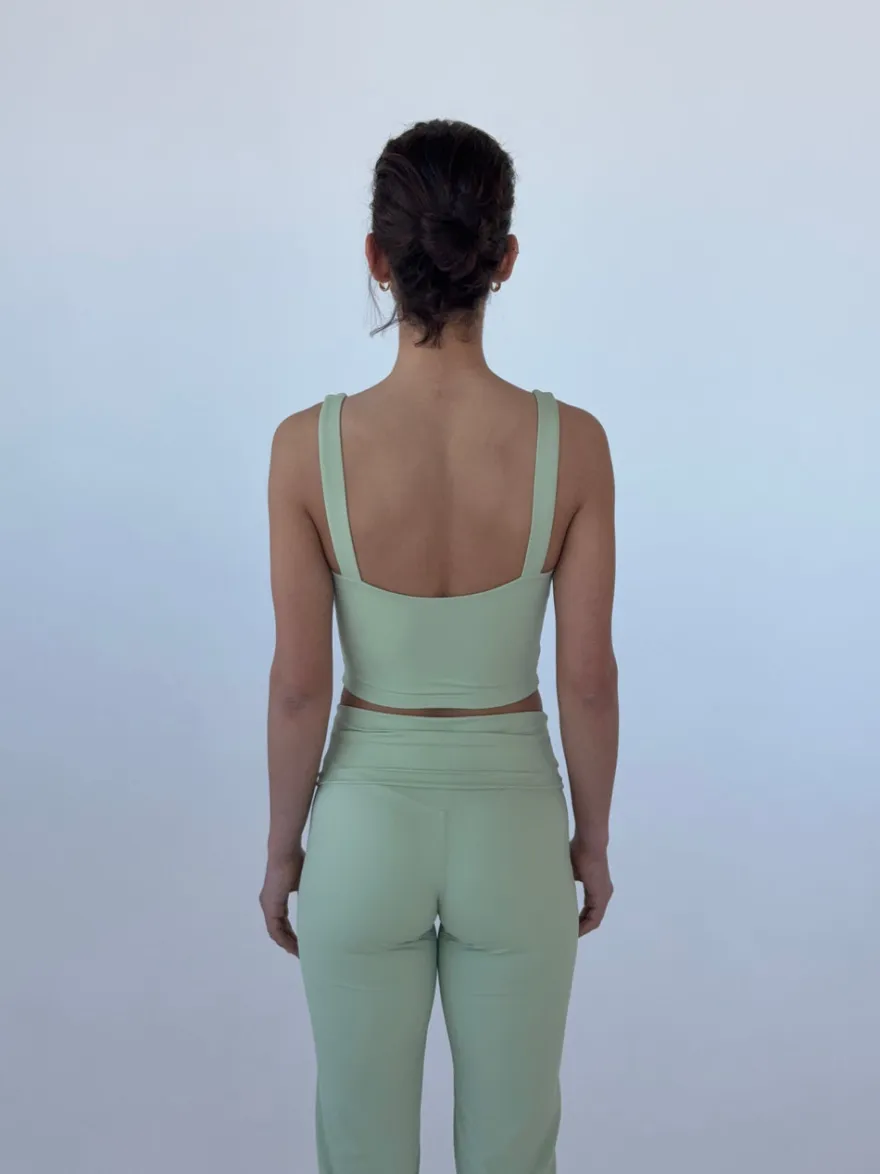 Design By Si Ultimate v-neck top - Matcha Best