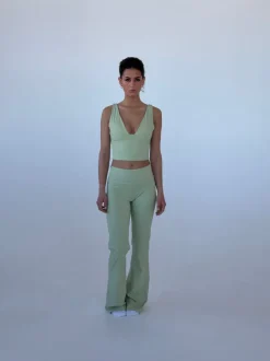 Design By Si Ultimate v-neck top - Matcha Best
