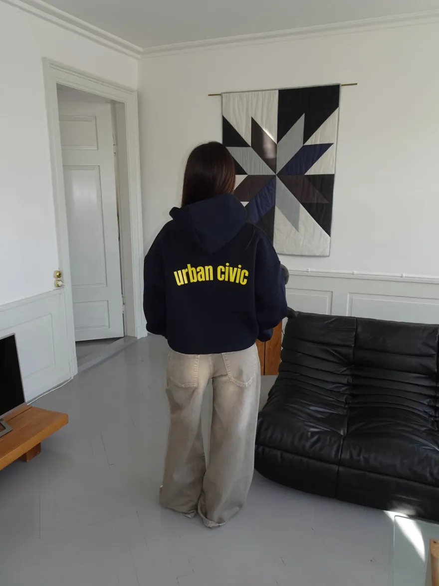 Design By Si Urban Civic oversized hoodie - Navy Hot