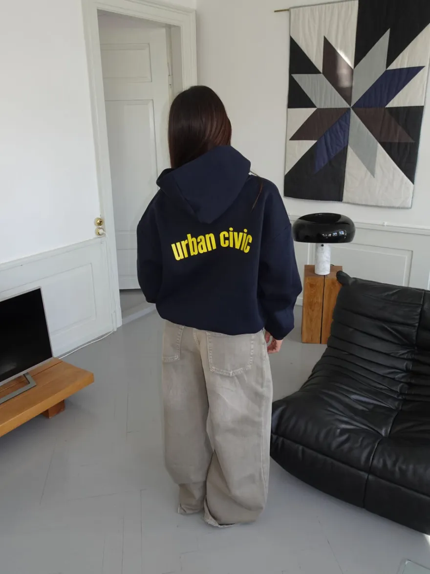 Design By Si Urban Civic oversized hoodie - Navy Hot