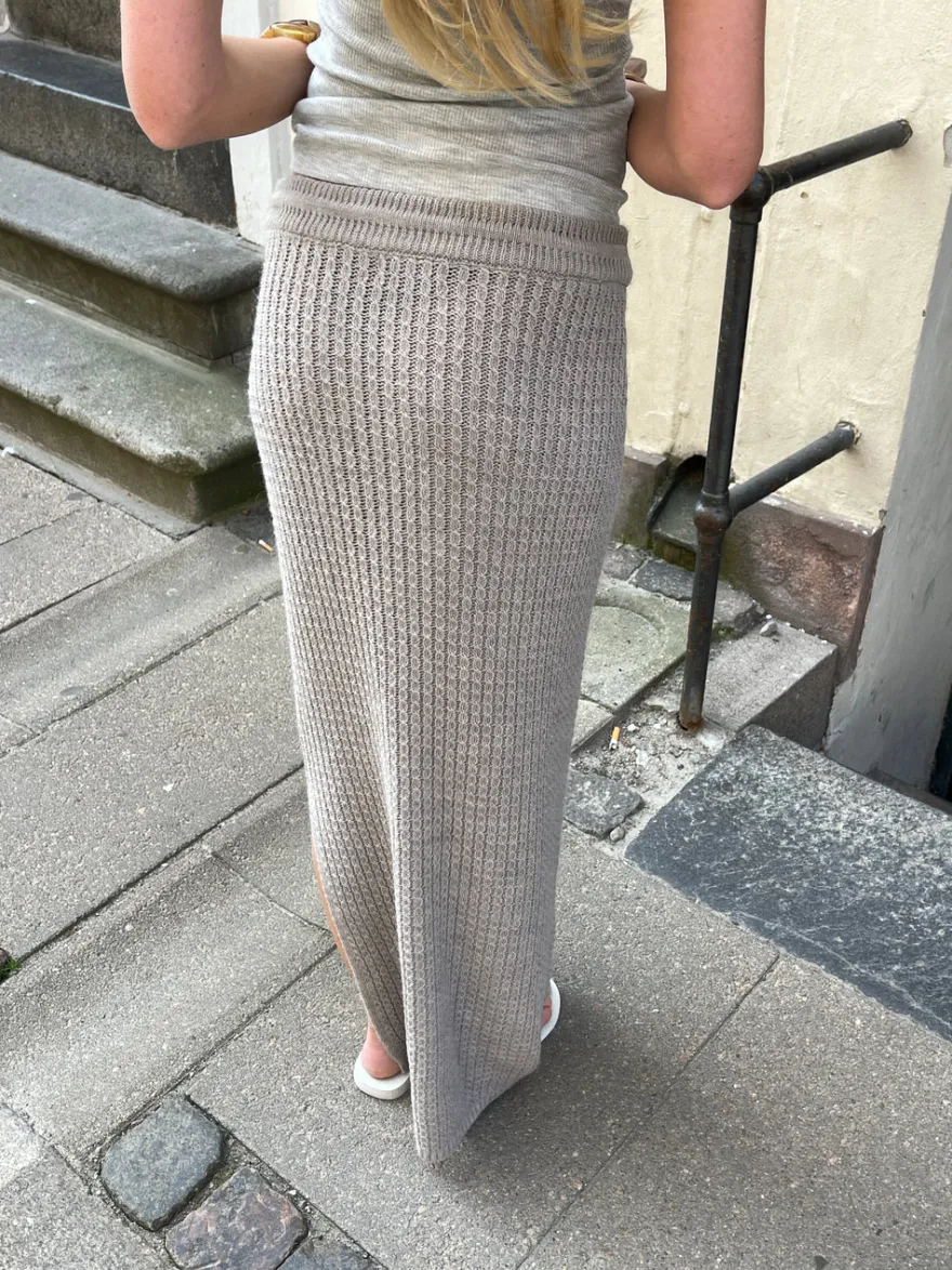 Design By Si Valeria striknederdel - Beige Sale