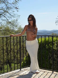 Design By Si Valeria striknederdel - Off white Discount
