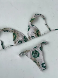 Design By Si Veronica bikini med mønster - Hvid/grøn