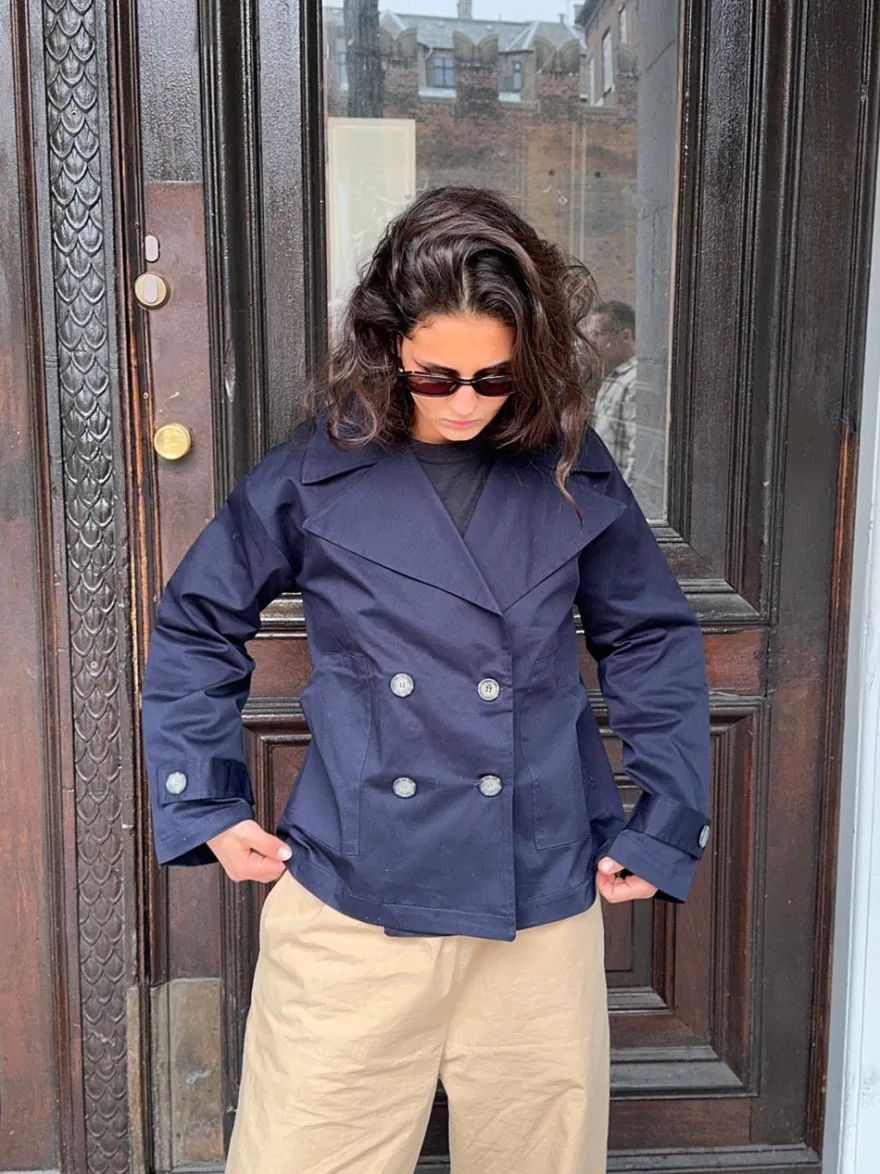 Design By Si Via jakke - Navy Discount
