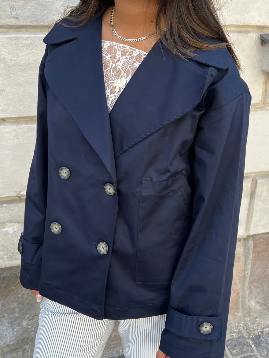 Design By Si Via jakke - Navy Discount
