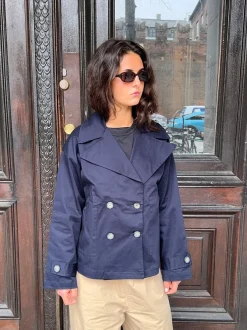 Design By Si Via jakke - Navy Discount