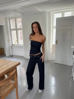Design By Si Viki denim jeans - Mørk denim Sale