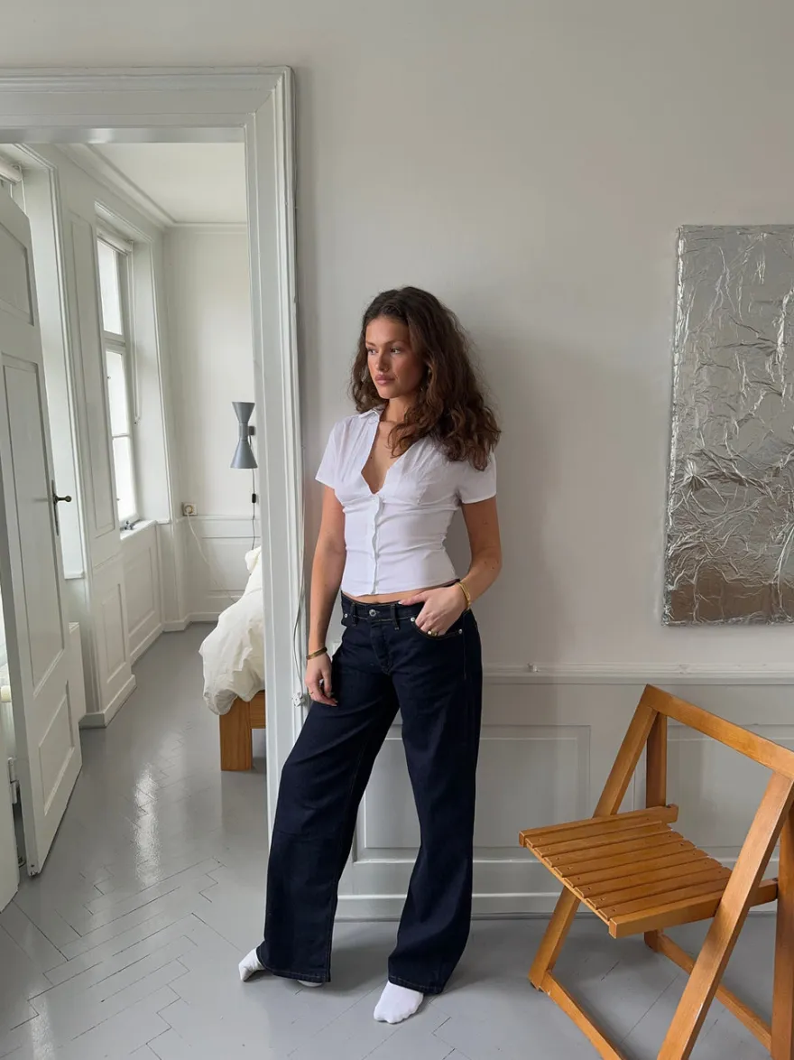 Design By Si Viki denim jeans - Mørk denim Sale