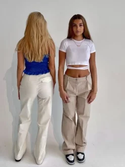 Design By Si Viva lærredsbukser - off white Best