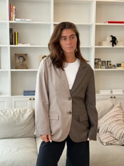 Design By Si Vivenne duo blazer - Beige/brun New