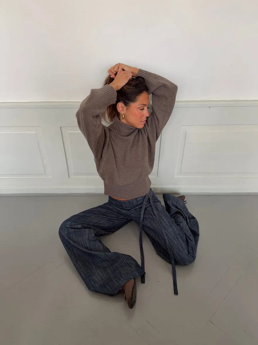 Design By Si Vivina turtleneck - Brun Clearance