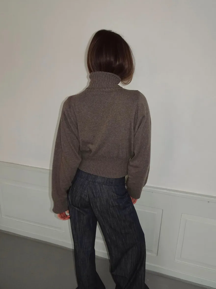 Design By Si Vivina turtleneck - Brun Clearance