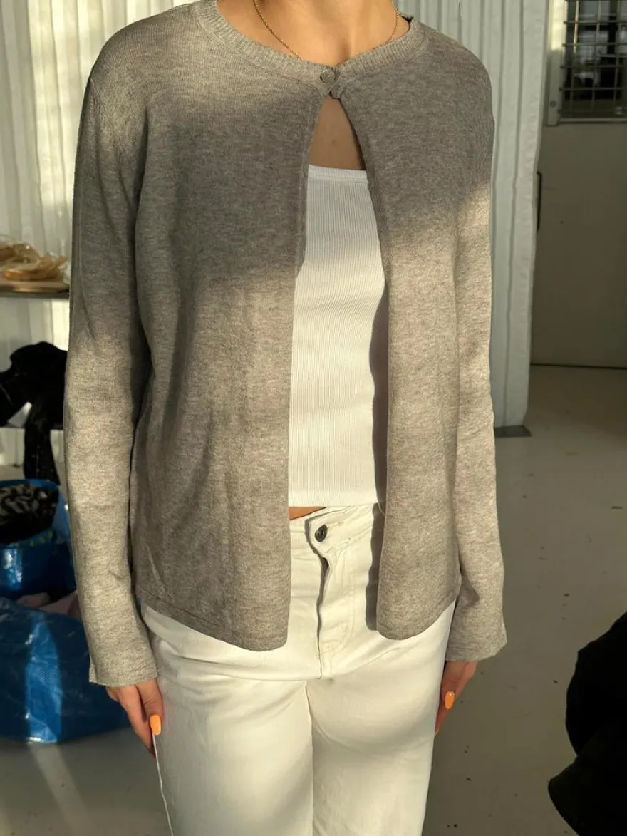 Design By Si Xenia cardigan - Grå Clearance