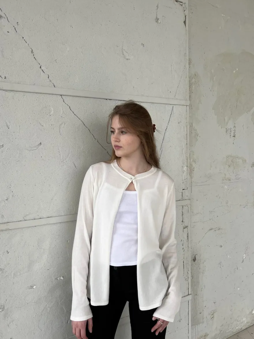Design By Si Xenia cardigan - Off-white Discount