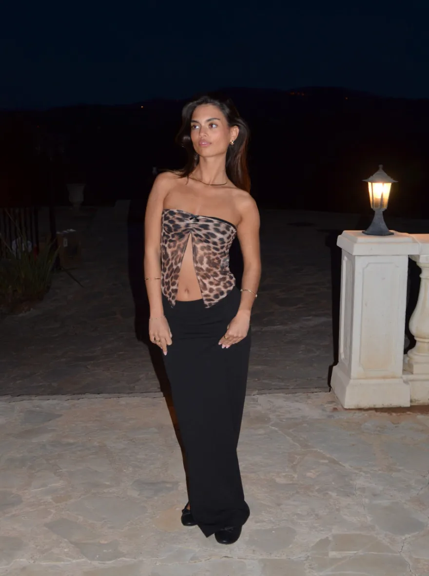 Design By Si Zita bandeau meshtop - Leopard Clearance