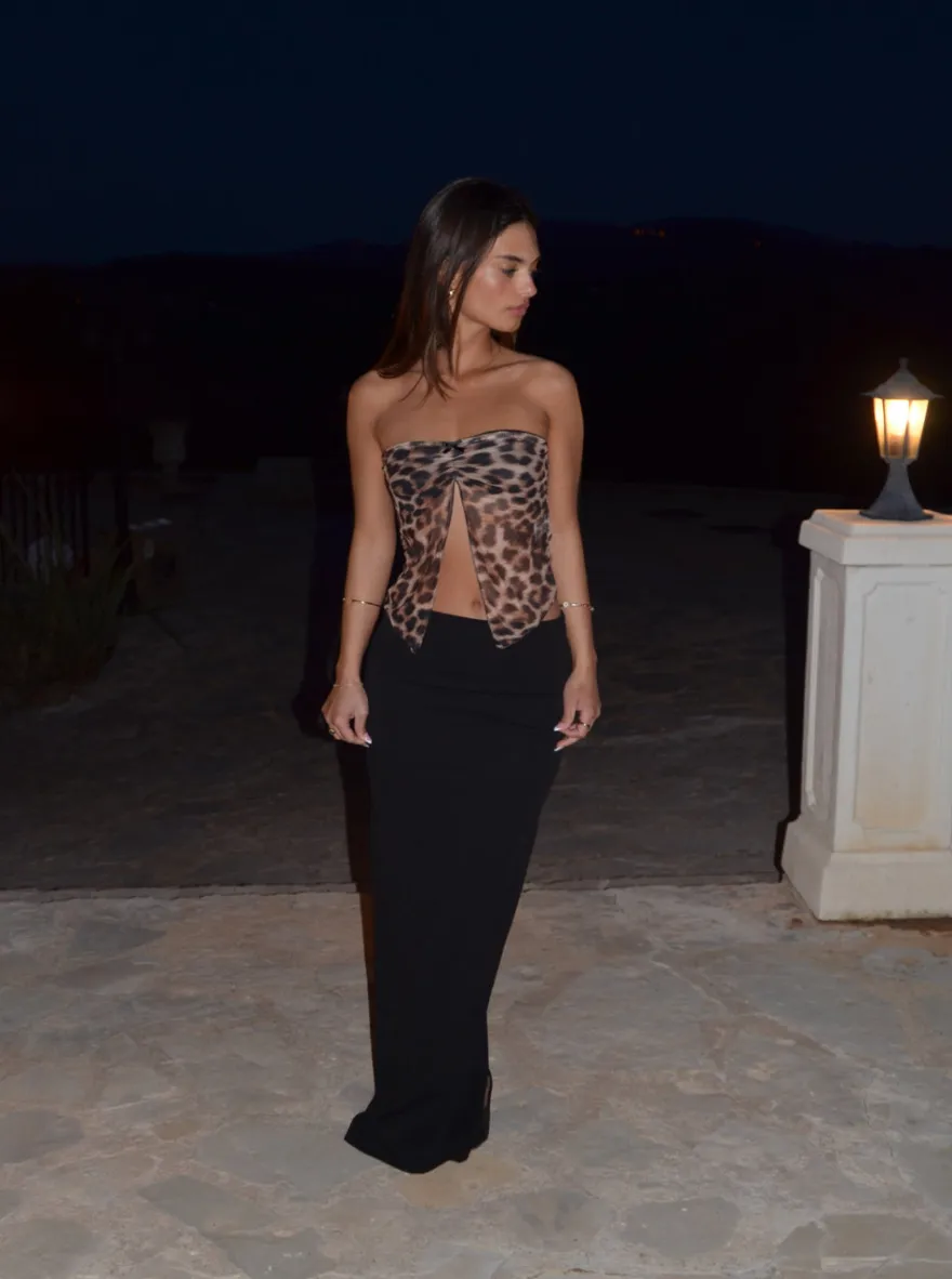 Design By Si Zita bandeau meshtop - Leopard Clearance